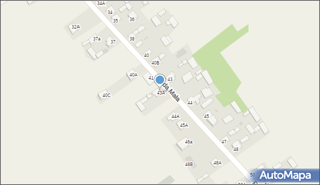 Ruda Mała, Ruda Mała, 43A, mapa Ruda Mała