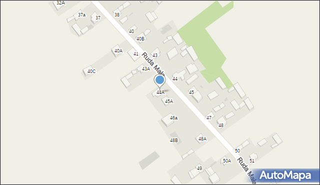 Ruda Mała, Ruda Mała, 44A, mapa Ruda Mała