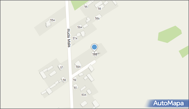 Ruda Mała, Ruda Mała, 58B, mapa Ruda Mała