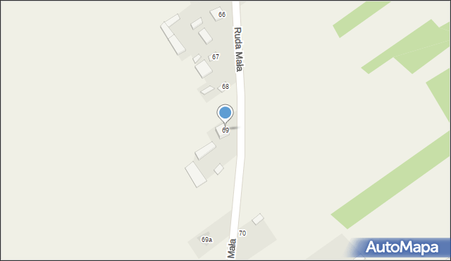 Ruda Mała, Ruda Mała, 69, mapa Ruda Mała