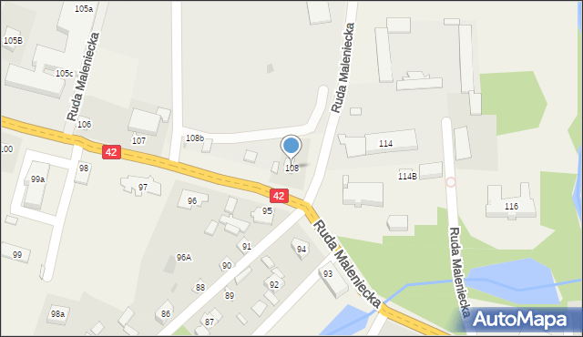 Ruda Maleniecka, Ruda Maleniecka, 108, mapa Ruda Maleniecka