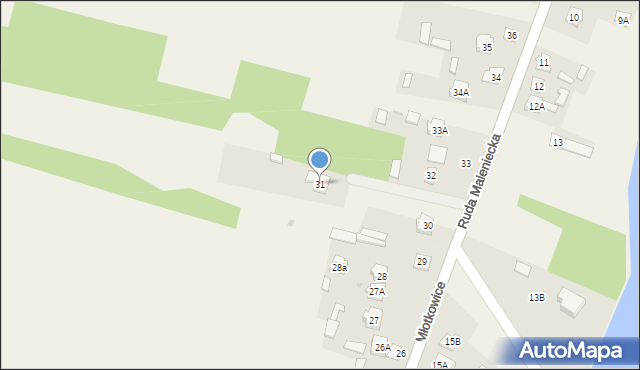Ruda Maleniecka, Ruda Maleniecka, 31, mapa Ruda Maleniecka