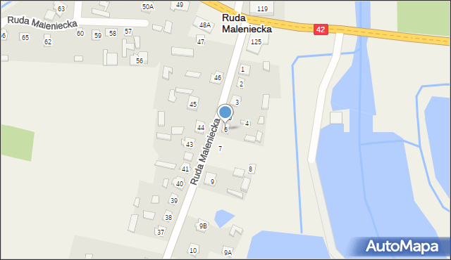 Ruda Maleniecka, Ruda Maleniecka, 6, mapa Ruda Maleniecka