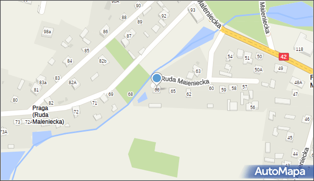 Ruda Maleniecka, Ruda Maleniecka, 66, mapa Ruda Maleniecka