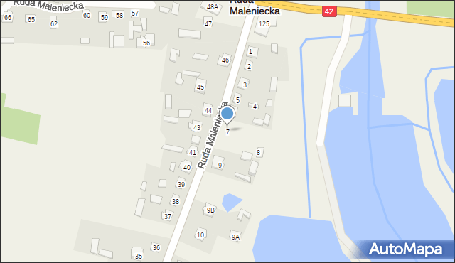 Ruda Maleniecka, Ruda Maleniecka, 7, mapa Ruda Maleniecka