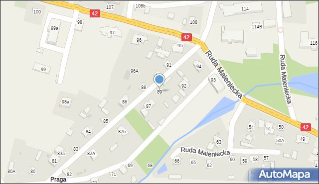 Ruda Maleniecka, Ruda Maleniecka, 89, mapa Ruda Maleniecka