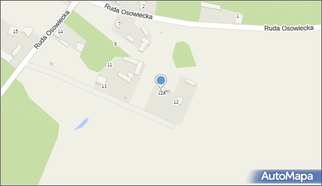 Ruda Osowiecka, Ruda Osowiecka, 12a, mapa Ruda Osowiecka