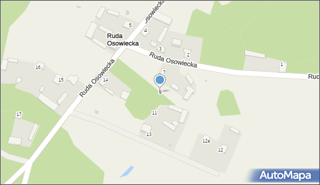 Ruda Osowiecka, Ruda Osowiecka, 9, mapa Ruda Osowiecka