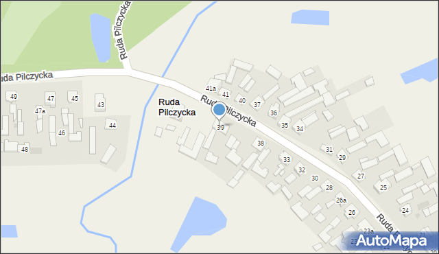 Ruda Pilczycka, Ruda Pilczycka, 39, mapa Ruda Pilczycka