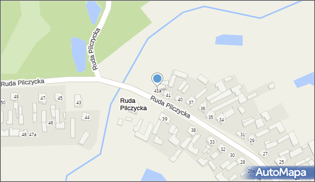 Ruda Pilczycka, Ruda Pilczycka, 41a, mapa Ruda Pilczycka