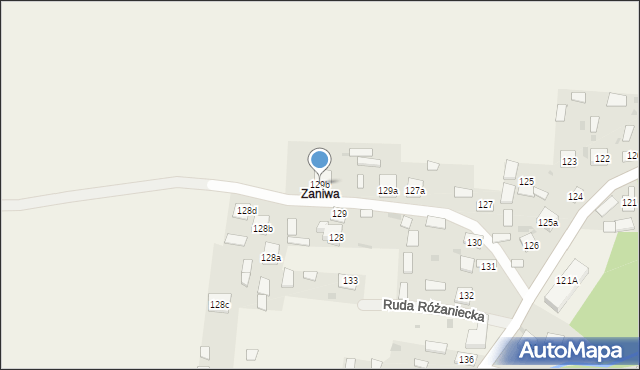 Ruda Różaniecka, Ruda Różaniecka, 129b, mapa Ruda Różaniecka
