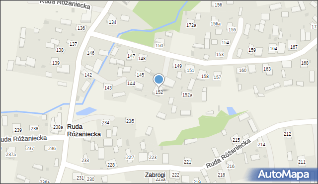 Ruda Różaniecka, Ruda Różaniecka, 152, mapa Ruda Różaniecka