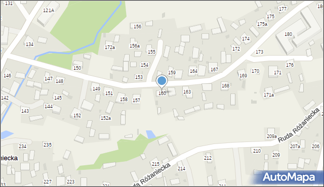 Ruda Różaniecka, Ruda Różaniecka, 160, mapa Ruda Różaniecka