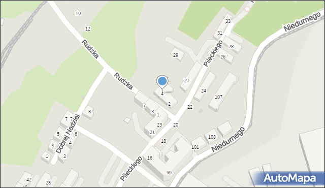 Ruda Śląska, Rudzka, 4, mapa Rudy Śląskiej