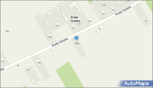 Ruda Solska, Ruda Solska, 55a, mapa Ruda Solska