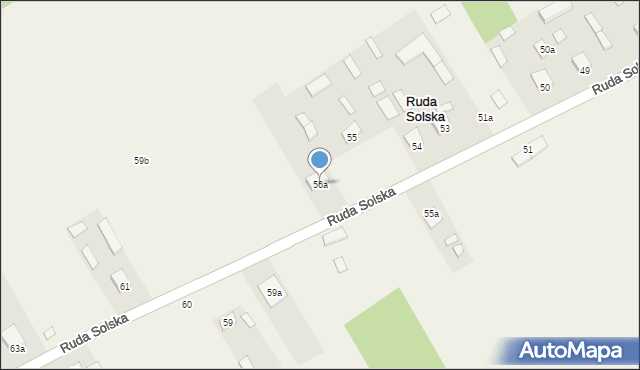 Ruda Solska, Ruda Solska, 56a, mapa Ruda Solska