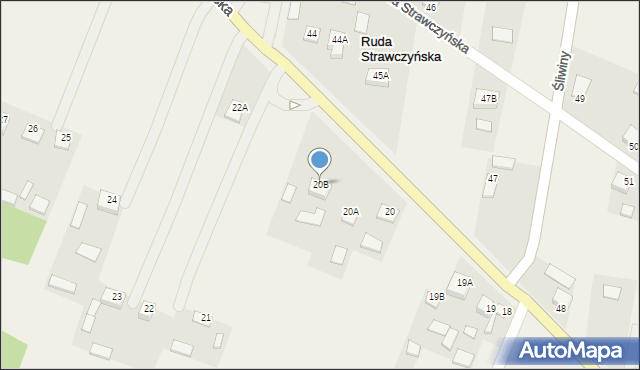 Ruda Strawczyńska, Ruda Strawczyńska, 20B, mapa Ruda Strawczyńska