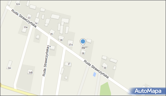 Ruda Strawczyńska, Ruda Strawczyńska, 38a, mapa Ruda Strawczyńska