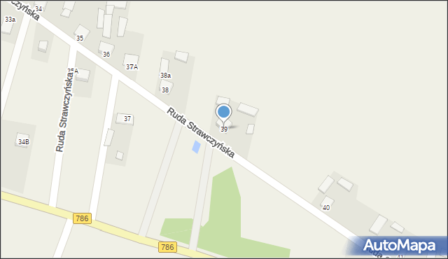Ruda Strawczyńska, Ruda Strawczyńska, 39, mapa Ruda Strawczyńska