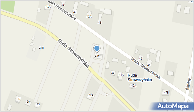 Ruda Strawczyńska, Ruda Strawczyńska, 43a, mapa Ruda Strawczyńska