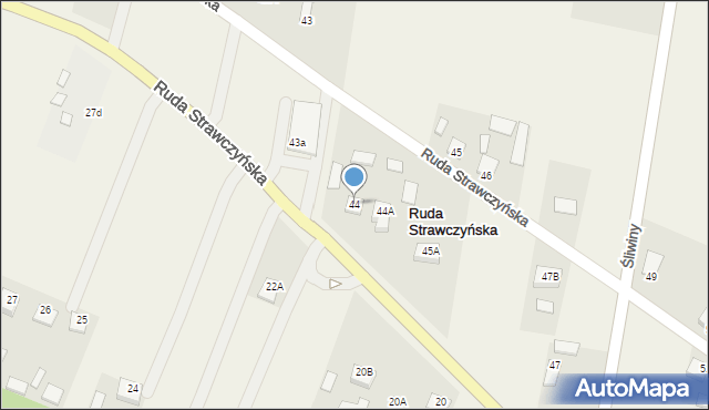 Ruda Strawczyńska, Ruda Strawczyńska, 44, mapa Ruda Strawczyńska