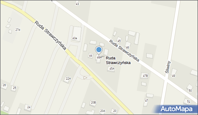 Ruda Strawczyńska, Ruda Strawczyńska, 44A, mapa Ruda Strawczyńska