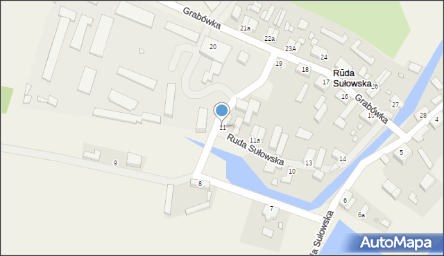 Ruda Sułowska, Ruda Sułowska, 11, mapa Ruda Sułowska