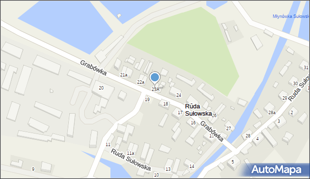 Ruda Sułowska, Ruda Sułowska, 23A, mapa Ruda Sułowska