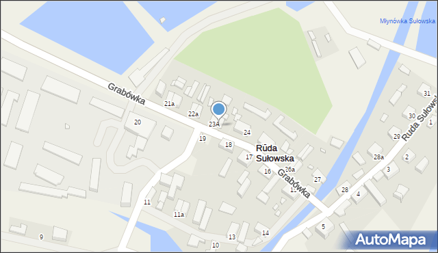 Ruda Sułowska, Ruda Sułowska, 23B, mapa Ruda Sułowska