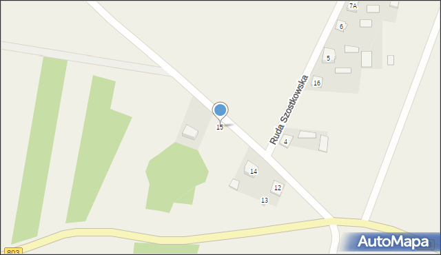 Ruda Szostkowska, Ruda Szostkowska, 15, mapa Ruda Szostkowska