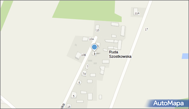 Ruda Szostkowska, Ruda Szostkowska, 8, mapa Ruda Szostkowska