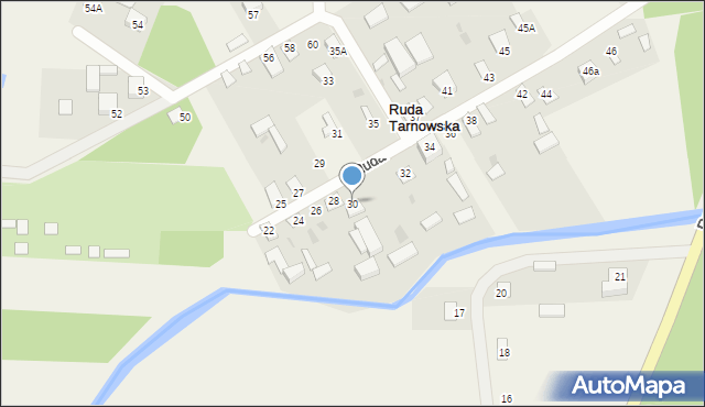 Ruda Tarnowska, Ruda Tarnowska, 30, mapa Ruda Tarnowska
