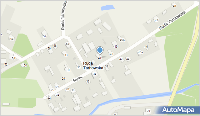 Ruda Tarnowska, Ruda Tarnowska, 41, mapa Ruda Tarnowska