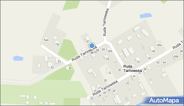 Ruda Tarnowska, Ruda Tarnowska, 56, mapa Ruda Tarnowska