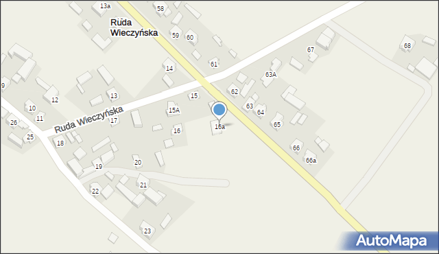 Ruda Wieczyńska, Ruda Wieczyńska, 16a, mapa Ruda Wieczyńska