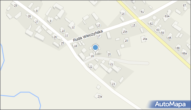 Ruda Wieczyńska, Ruda Wieczyńska, 19A, mapa Ruda Wieczyńska