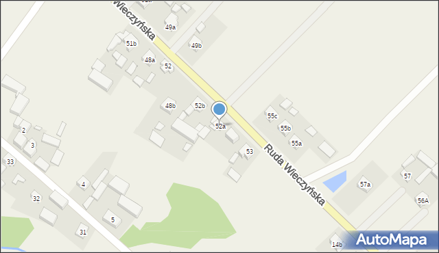 Ruda Wieczyńska, Ruda Wieczyńska, 52a, mapa Ruda Wieczyńska