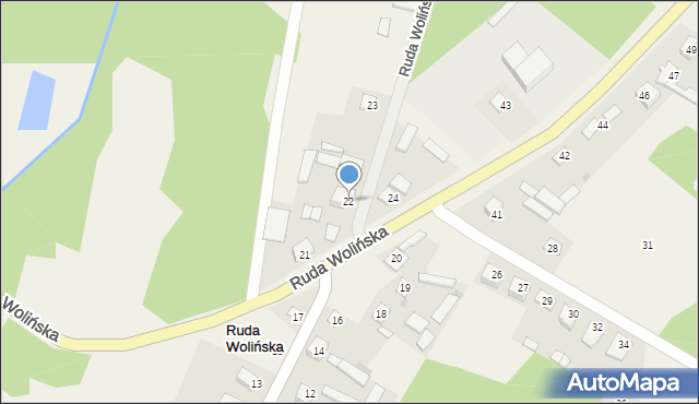 Ruda Wolińska, Ruda Wolińska, 22, mapa Ruda Wolińska