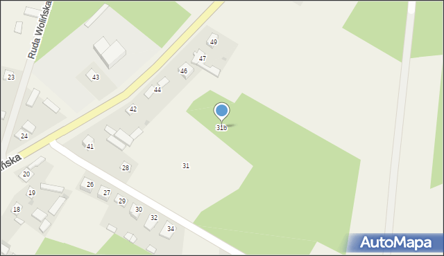 Ruda Wolińska, Ruda Wolińska, 31b, mapa Ruda Wolińska