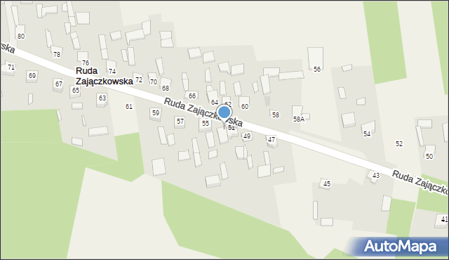 Ruda Zajączkowska, Ruda Zajączkowska, 53, mapa Ruda Zajączkowska