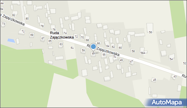 Ruda Zajączkowska, Ruda Zajączkowska, 57, mapa Ruda Zajączkowska