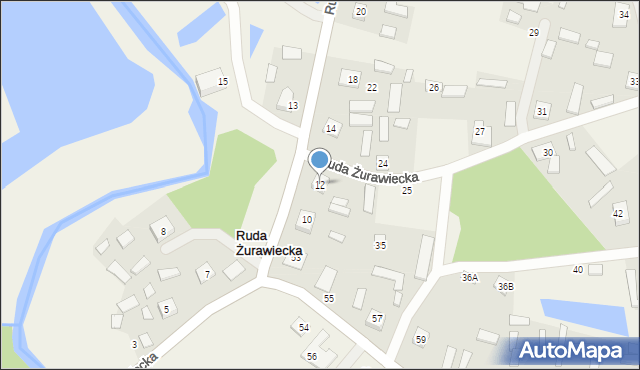 Ruda Żurawiecka, Ruda Żurawiecka, 12, mapa Ruda Żurawiecka