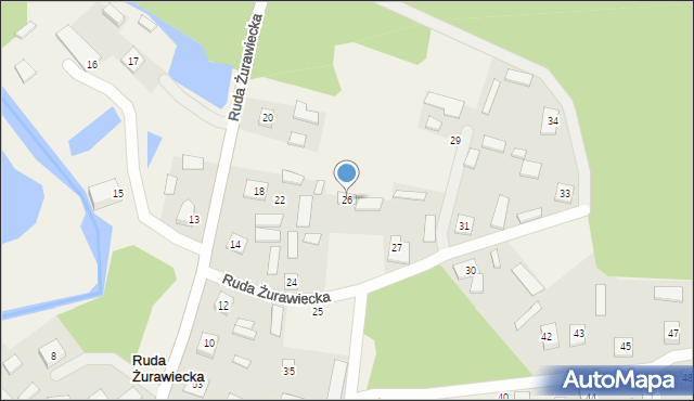 Ruda Żurawiecka, Ruda Żurawiecka, 26, mapa Ruda Żurawiecka