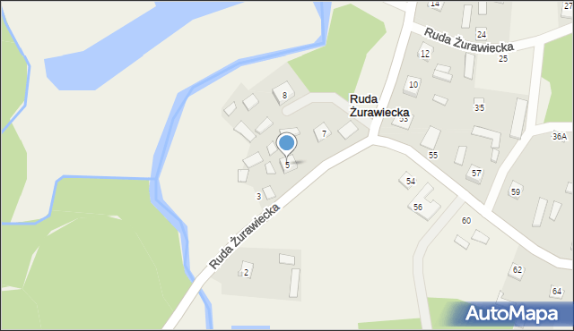 Ruda Żurawiecka, Ruda Żurawiecka, 5, mapa Ruda Żurawiecka