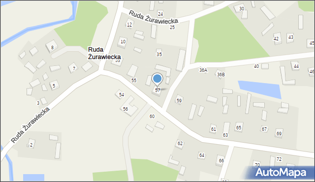 Ruda Żurawiecka, Ruda Żurawiecka, 57, mapa Ruda Żurawiecka