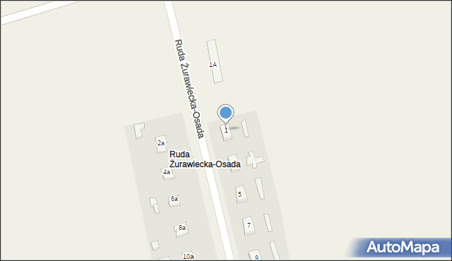 Ruda Żurawiecka-Osada, Ruda Żurawiecka-Osada, 1, mapa Ruda Żurawiecka-Osada