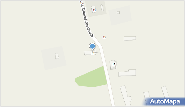 Ruda Żurawiecka-Osada, Ruda Żurawiecka-Osada, 14, mapa Ruda Żurawiecka-Osada