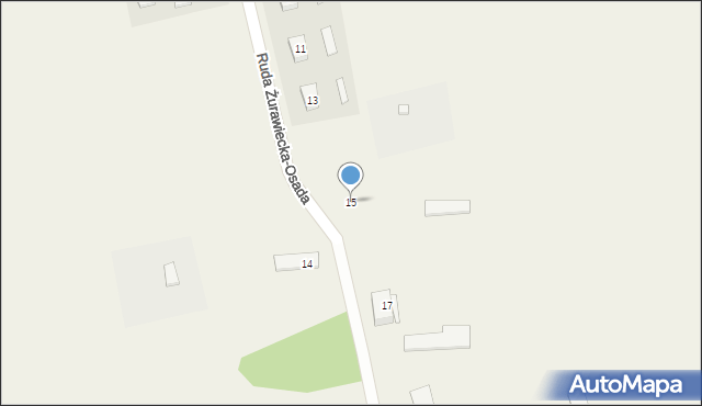 Ruda Żurawiecka-Osada, Ruda Żurawiecka-Osada, 15, mapa Ruda Żurawiecka-Osada