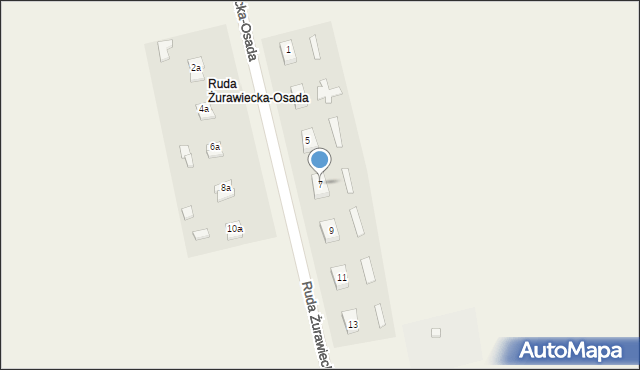 Ruda Żurawiecka-Osada, Ruda Żurawiecka-Osada, 7, mapa Ruda Żurawiecka-Osada