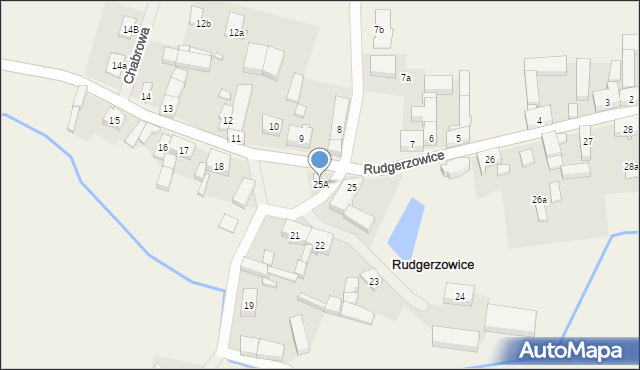 Rudgerzowice, Rudgerzowice, 25A, mapa Rudgerzowice